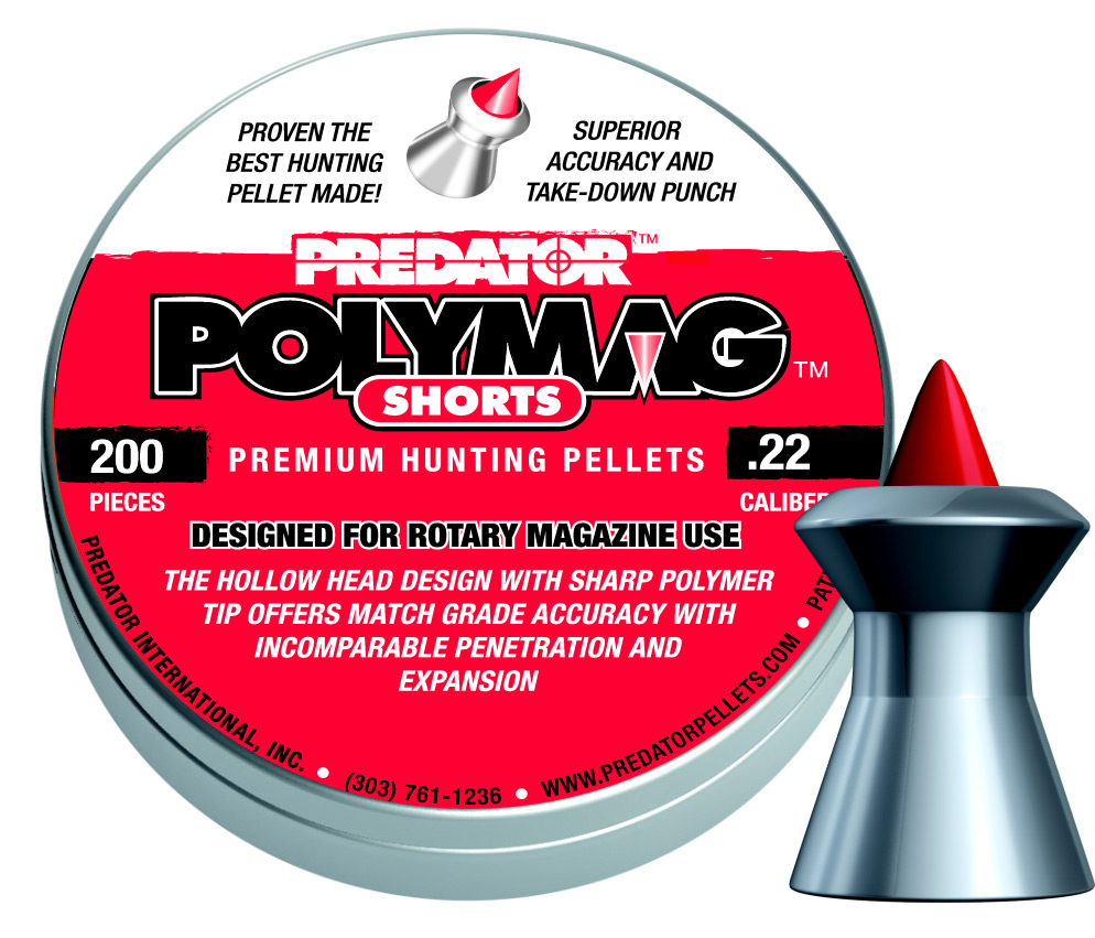 JSB Predator Polymag .25 Caliber Pellets – 26 Grains, Pointed – 150 Count