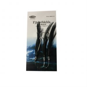 Svart fjäderhäckla - 3 krokar stl 7/0