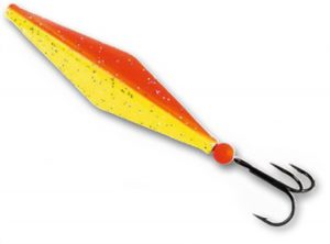Genomlöpsdrag Trout Kite - 70mm 12G Gul/Orange Glitter