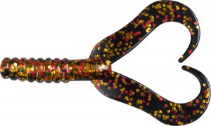 Jigg-Bar Fladen Double Tail 7,5cm Mörk Guld