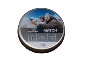 Borner Luftvapenammunition Match 4,5mm - 500st