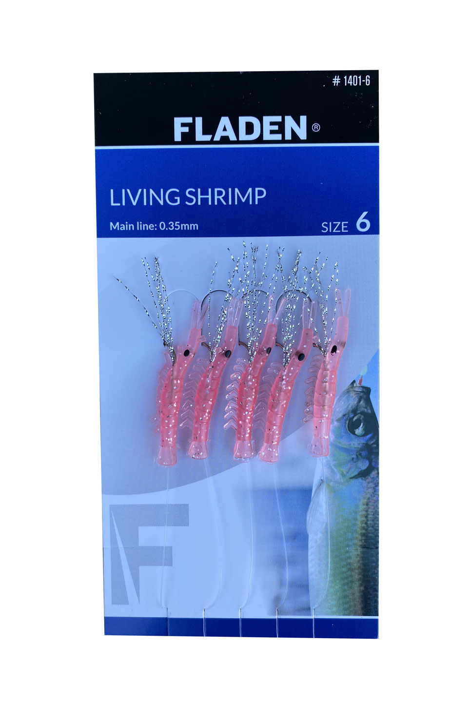 Fladen häckla Living Shrimp 5 krokar storlek 6